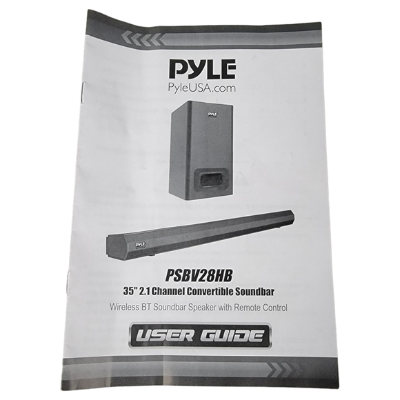 Pyle 35" 2.1 Channel Convertible Soundbar Wirless BT Soundbar Speaker w Remote - Picture 6 of 16